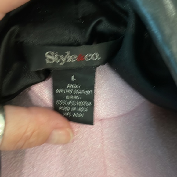 Genuine Leather Motorcycle Jacket Size Large - Picture 4 of 5